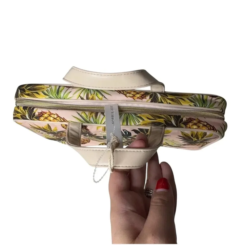 Pineapple Cosmetic Bag Travel Makeup Case Tropical Fruitcore Organizer